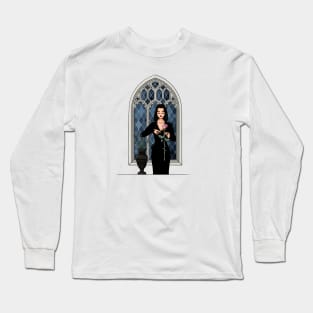 Morticia Addams roses Long Sleeve T-Shirt